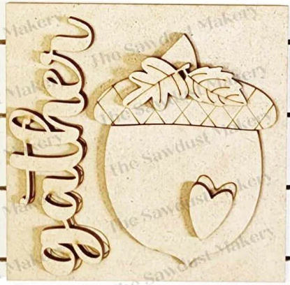 Gather with Acorn 6x6 sq