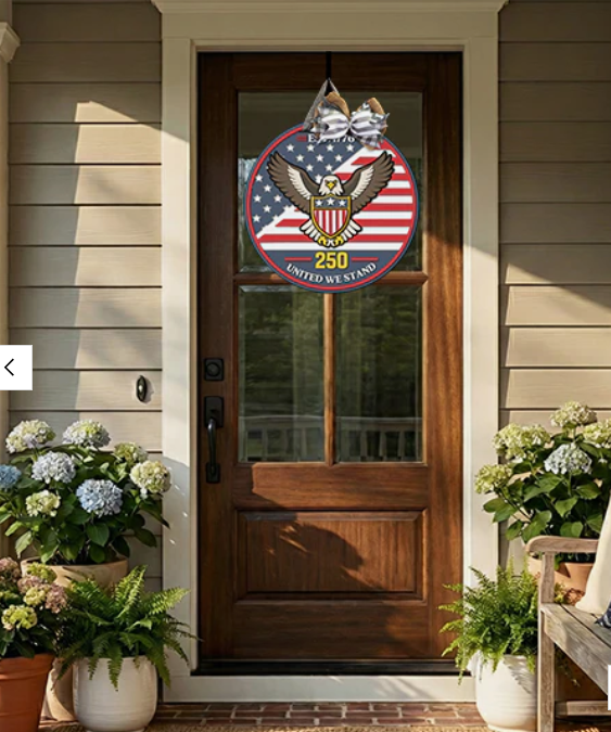 250th Eagle 16" Door Sign