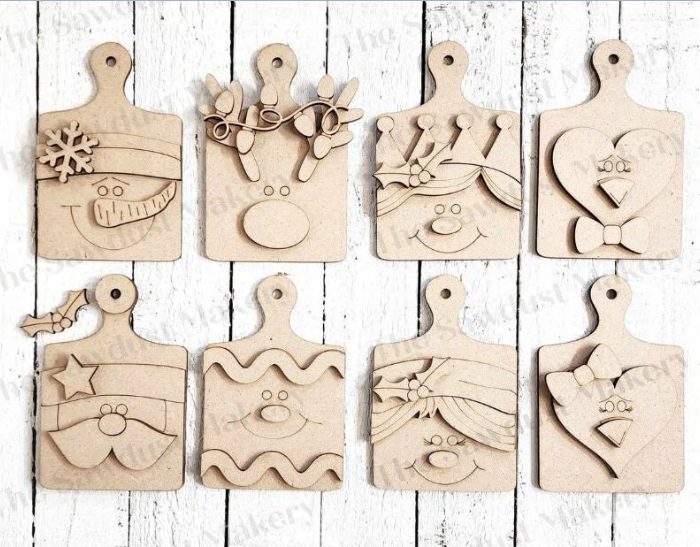 DIY Reindeer Breadboard Ornaments Wood Only
