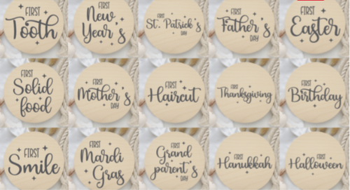 Baby Milestones 4" Tiles Full Set 48pc