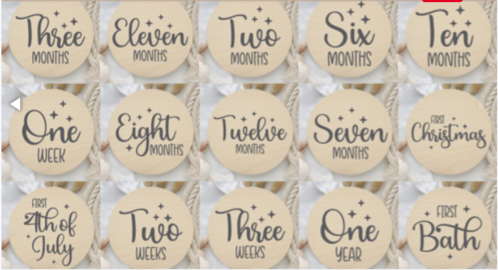 Baby Milestones 4" Tiles Full Set 48pc