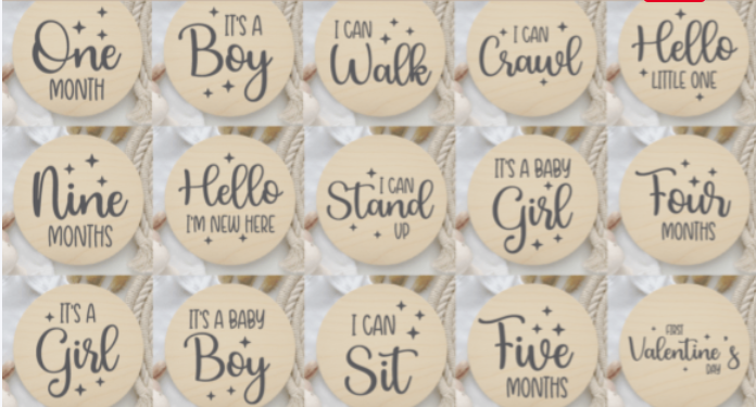 Baby Milestones 4" Tiles Full Set 48pc