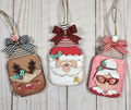 Maso Jar Ornaments Set of 3 - Wood Only Unfinished