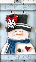 Snowman Winter Wishes  Pallet Ornament