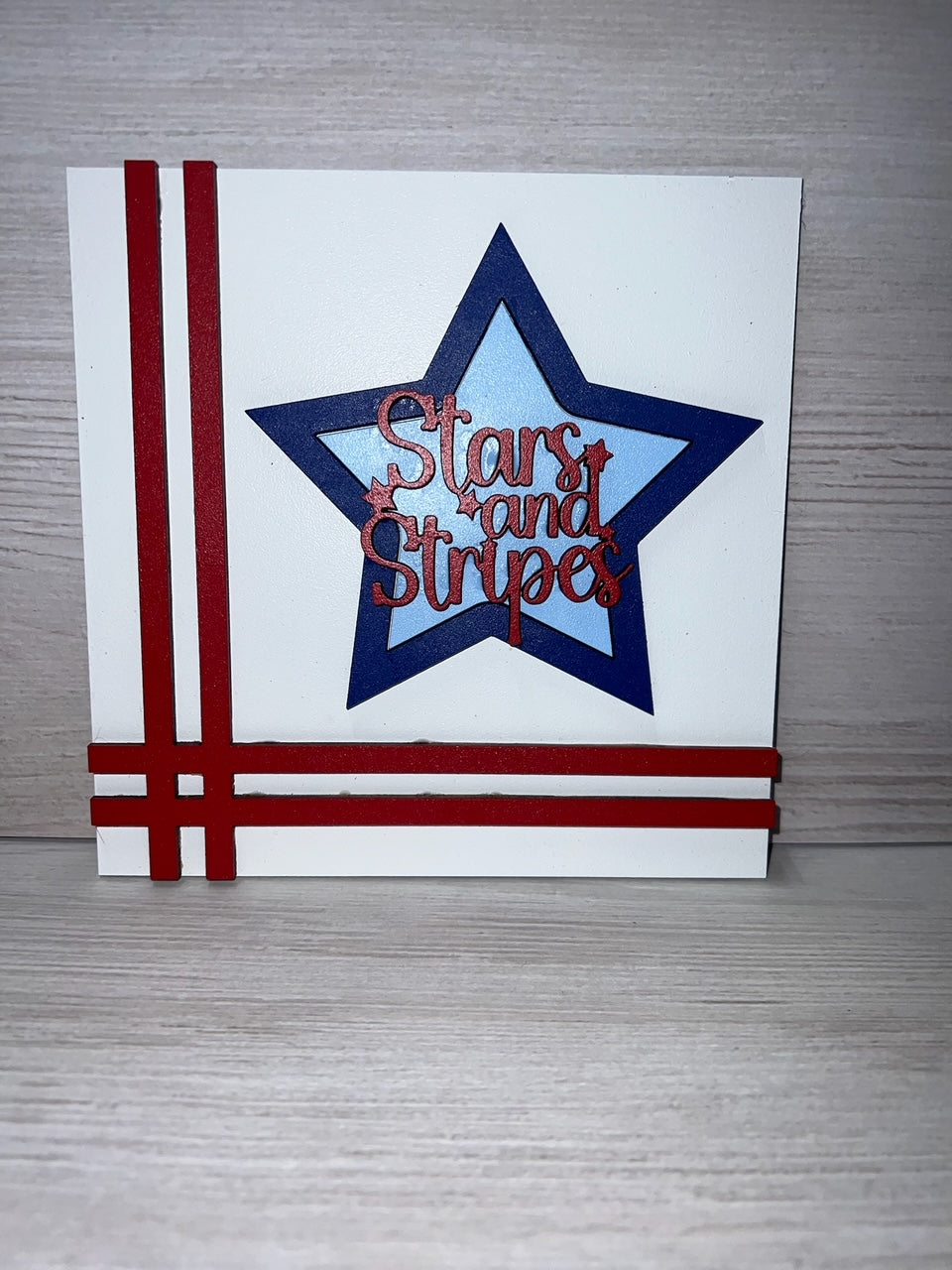 DIY  Stars and Stripes 6x6 Sign