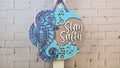 Welcome Sea Turtle Door Hanger Sign - Finished