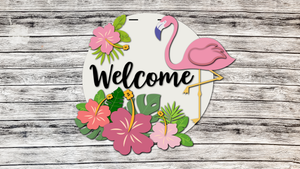 Tropical Palms Flamingo Finished