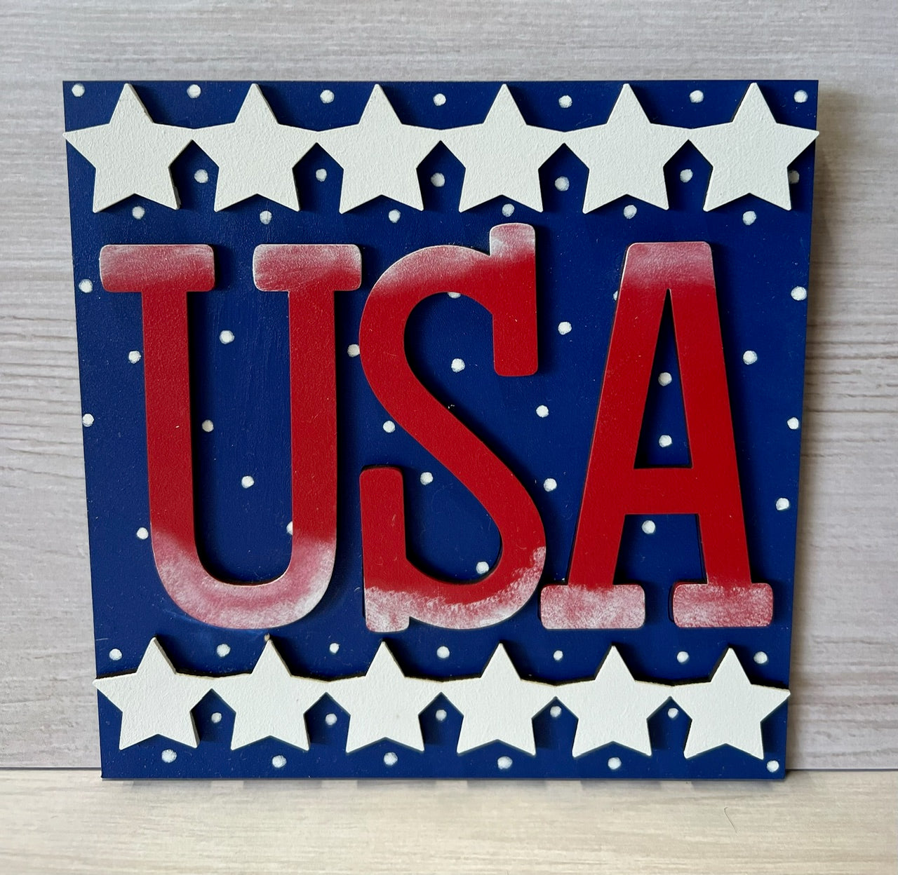 DIY  USA and Stars 6x6 Sign