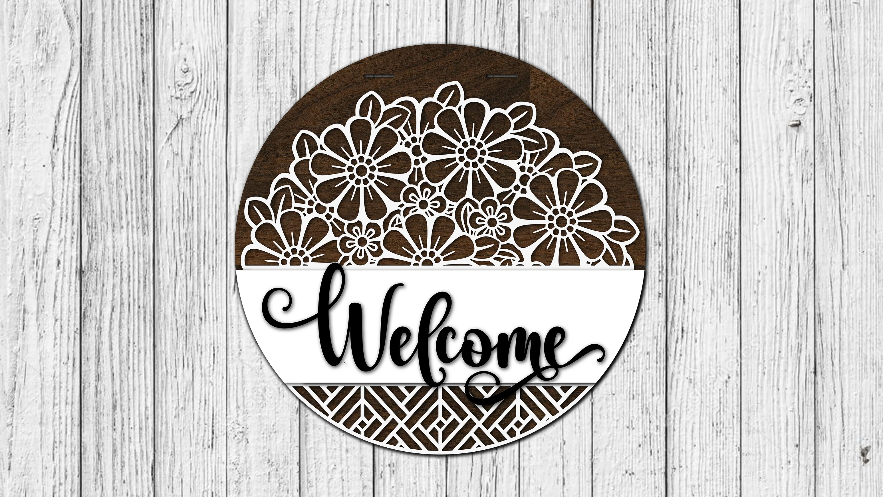 Interchangeable Welcome Door Hanger Sign