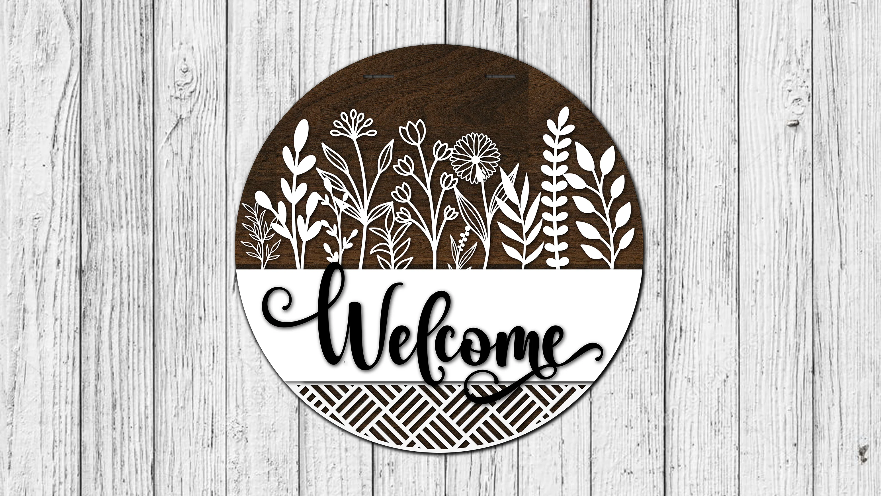 Interchangeable Welcome Door Hanger Sign
