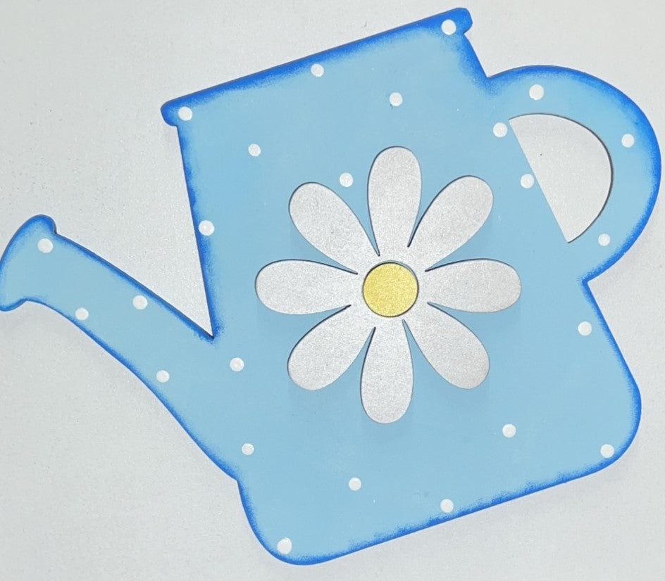 DIY 6"X6" Daisy Watering Can Sign